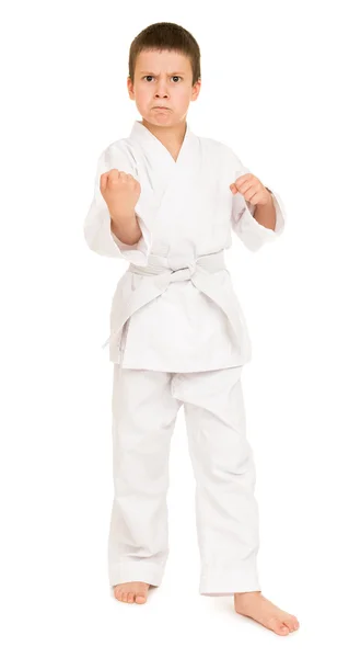 Jongen in kleding voor martial arts — Stockfoto