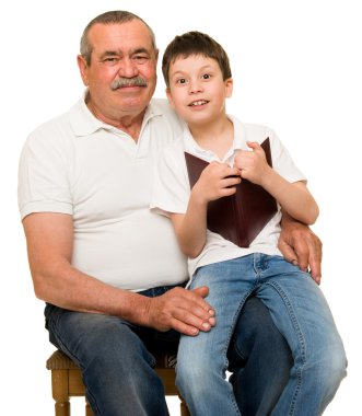 Dede ve torun portre