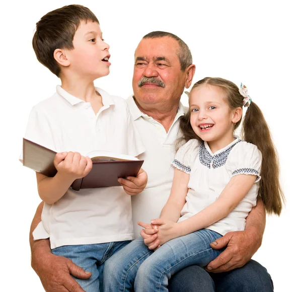 Nagyapa és unokája portré — Stock Fotó