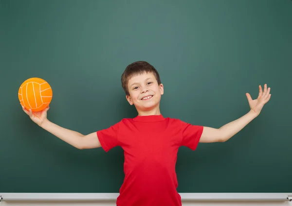 Boy and the school board — Stock Photo, Image