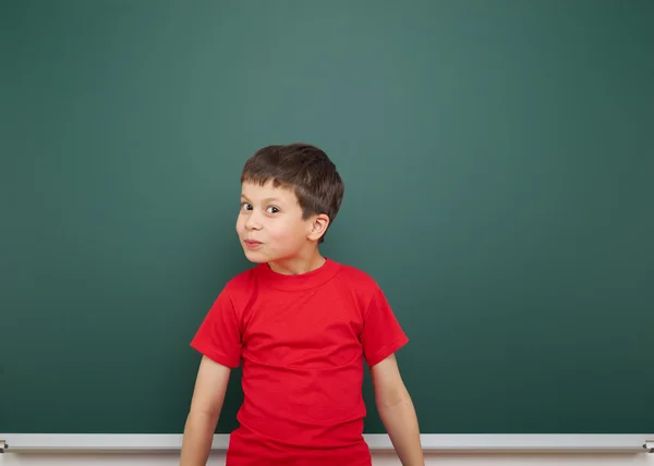 Boy and the school board — Stock Photo, Image