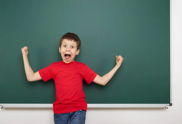 Boy and the school board — Stock Photo, Image