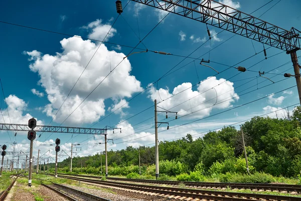Железнодорожная инфраструктура — стоковое фото