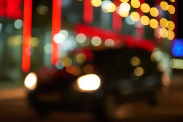 Night city lights blur background — Stock Photo, Image