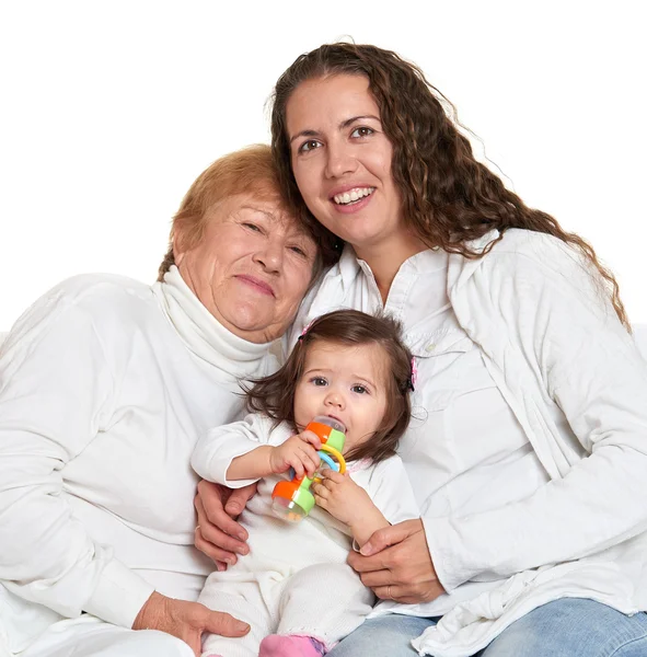 Retrato de família feliz - avó, filha e neta — Fotografia de Stock
