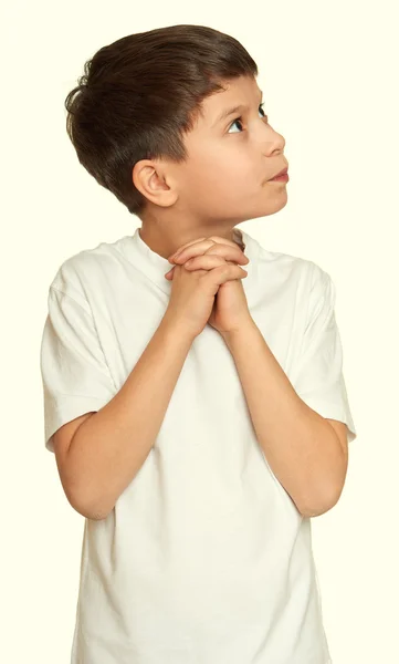 Grimacing face boy portrait, teenager closeup — Stock Photo, Image