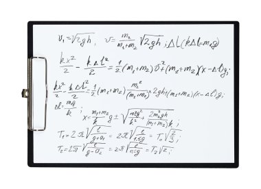 Yüksek matematik egzersiz, yalıtılmış nesne karakalem ile Pano ve kağıt levha