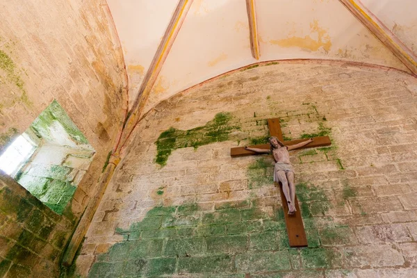 Cristo en la pared dañada —  Fotos de Stock