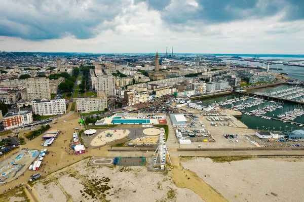 Flygfoto Staden Havre Normandie Frankrike — Stockfoto