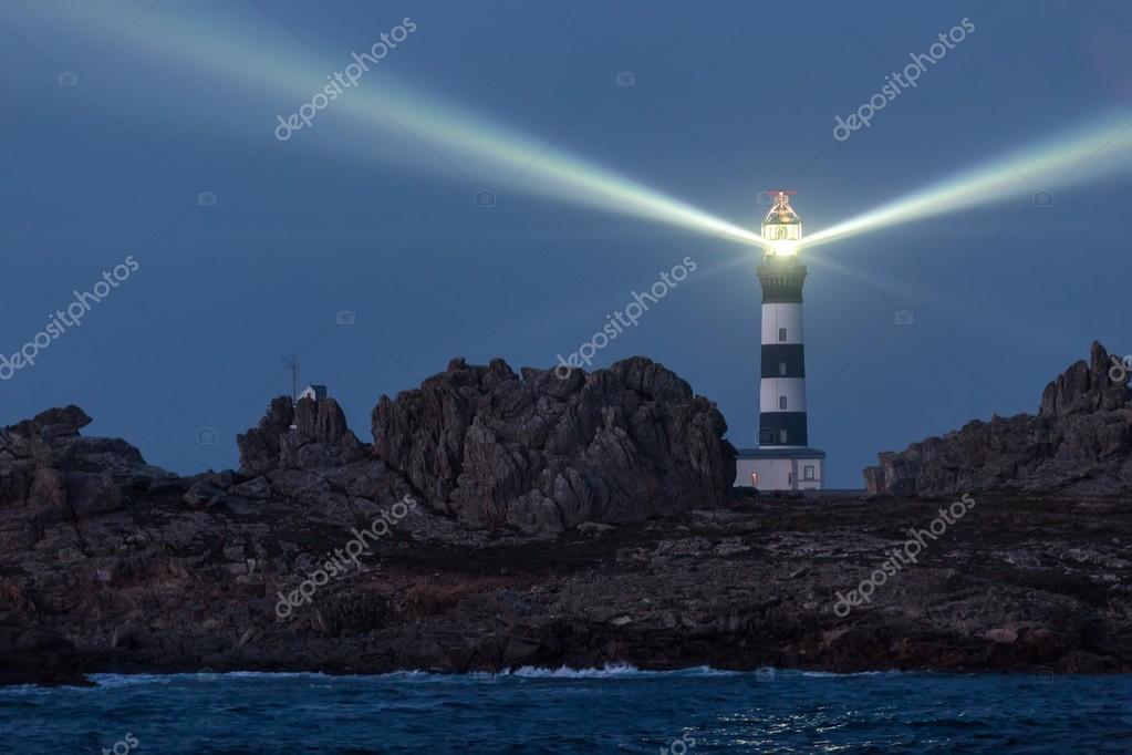 Lighted lighthouse — Stock Photo © smithore 54251687