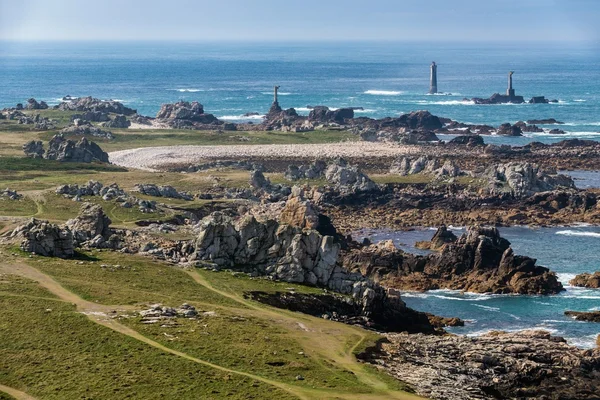 Isla Ushant Pern punto vista aérea — Foto de Stock