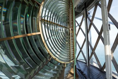 bir deniz feneri büyük fresnel lens
