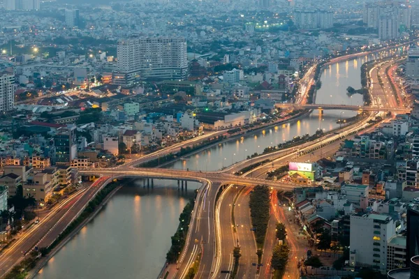 空中观念下的胡志明市 — 图库照片