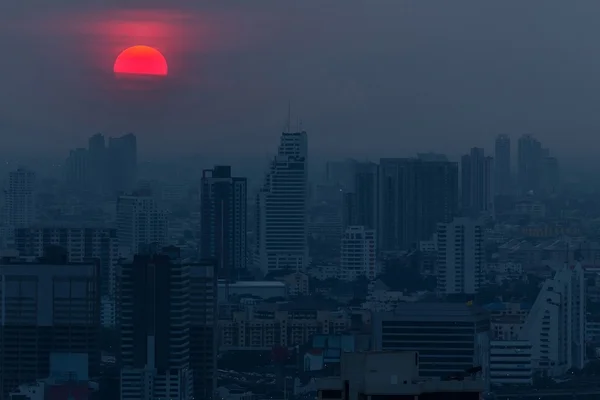 Crepúsculo azul escuro de bangkok — Fotografia de Stock