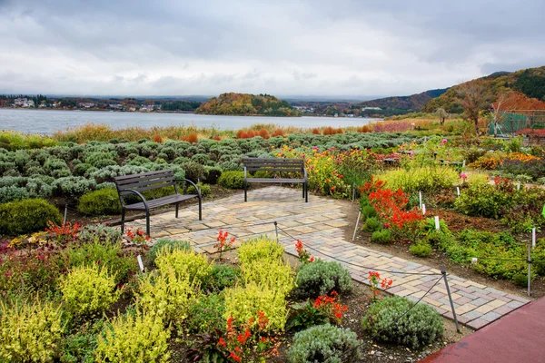 Zwiedzanie miejsc dla mt.fuji, jezioro Kawaguchiko i ogród — Zdjęcie stockowe