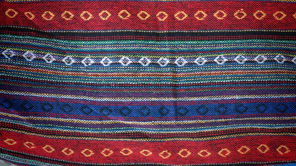 Colorful indigo cloth textile — Stock Photo, Image