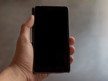Dokunmatik ekran smartphone el, bir yaşam tarzı kavramı