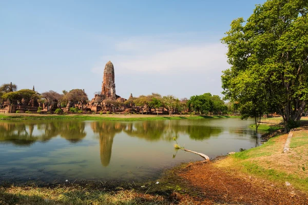 Wat Phra Ram yansıması, Ayutthaya ile — Stok fotoğraf