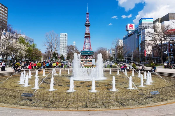Fountain at Odori park, Sapporo — Stock Photo, Image
