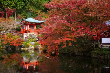 Daigoji Tapınağı ile kırmızı akçaağaç, Kyoto