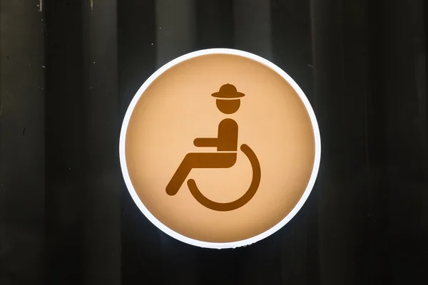 Handicap o disabili segno toilette — Foto Stock