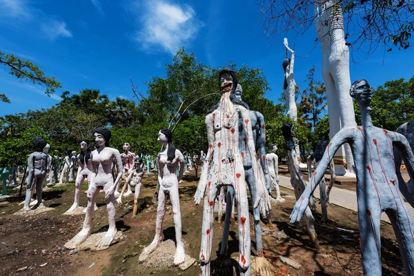 Thaise Ghost op Wat Phai Rong Wua, Suphanburi — Stockfoto