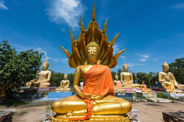 Buddha statue at Wat Phai Rong Wua, Suphanburi — Stock Photo, Image