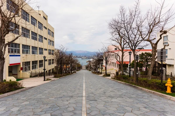 Svahu mezník v Motomachi, Hakodate — Stock fotografie