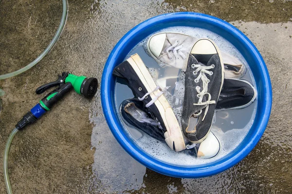 Shoes or sneaker hygiene — Stock Photo, Image