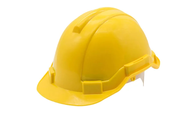 Yellow Hard Hat Helmet Isolated White Background Industrial Workers Construction — Stock Photo, Image