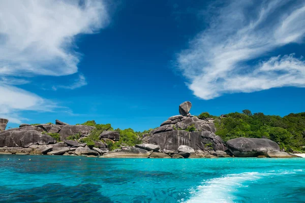 Rocha Vela Belo Marco Ilha Similan Phang Nga Tailândia Paisagem — Fotografia de Stock