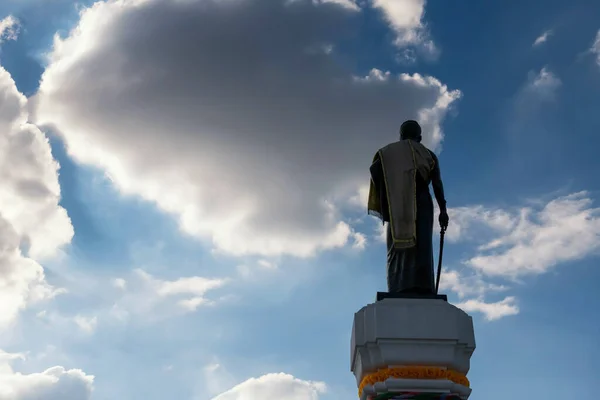 Rear Thao Suranaree Statue Blue Sky Cloud Korat Nakhon Ratchasima — Stock Photo, Image