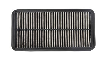 kullanılan hava filtresi, üzerinde beyaz izole oto yedek parça