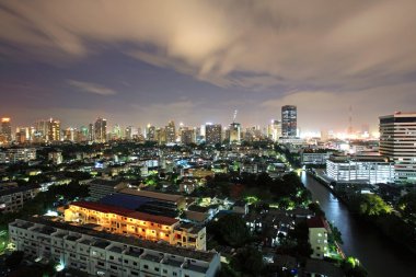 alacakaranlık gökyüzü at Bangkok cityscape