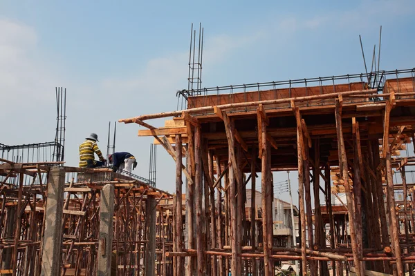 Workers at construction site — Stock Photo, Image