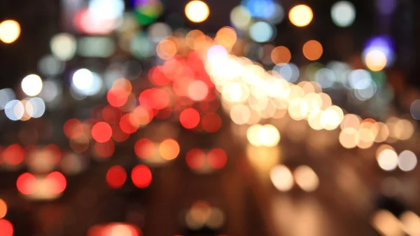 Blurred Defocused Lights of Heavy Traffic  and the city — Stock Photo, Image