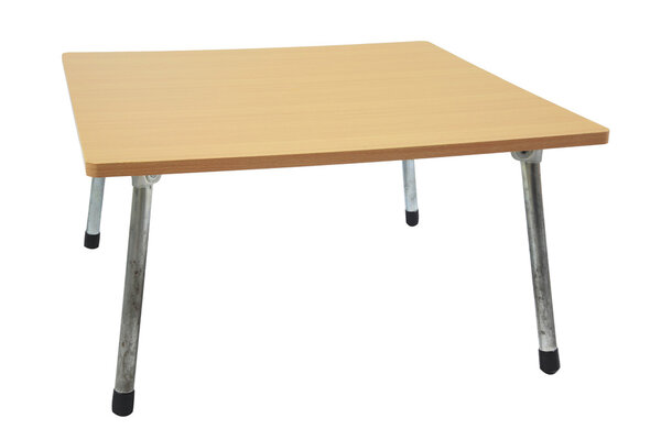 Деревянный стол с регулируемыми металлическими ножками
