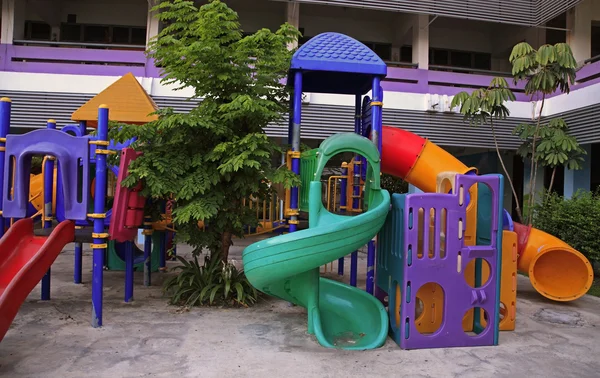 Colorful toys at the child playground — Stock Photo, Image