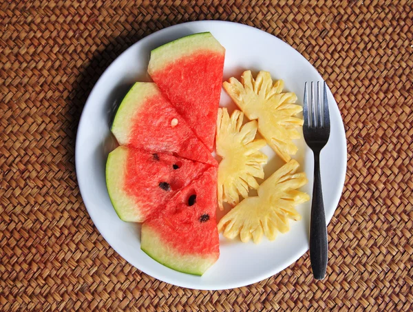 Ananas e anguria — Foto Stock