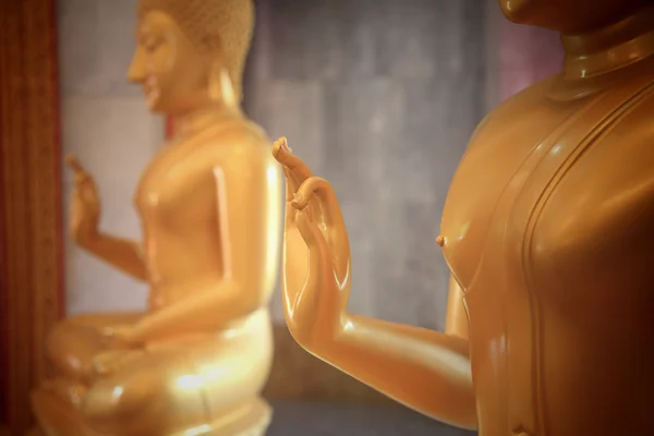 Золотой жест Будды — стоковое фото