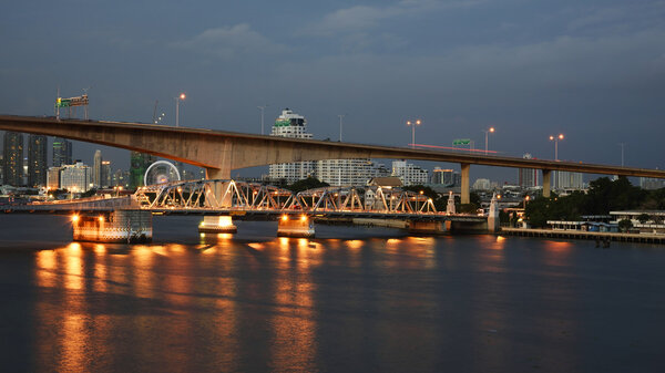 Krungthep Bascule bridge in Bangkok