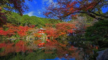 Recai-ji Tapınağı ile sonbahar ağaçlar, Kyoto