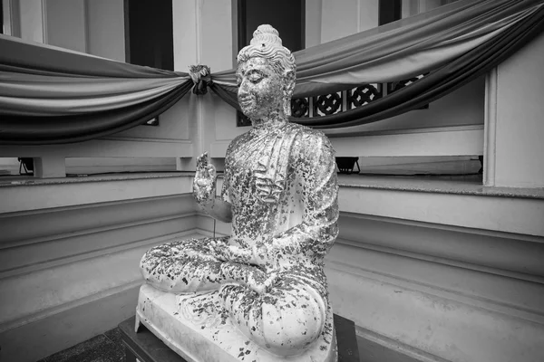 Posąg Buddy czarno-białe — Zdjęcie stockowe