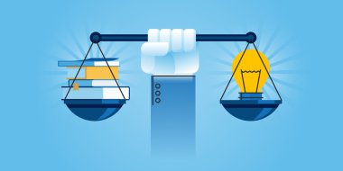 Flat line design website banner of know-how