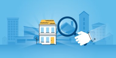 Düz çizgi Tasarım Web sitesi banner gayrimenkul