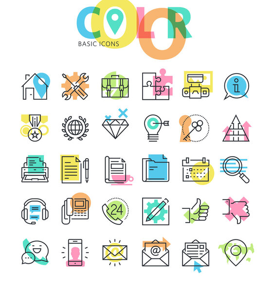 Современные базовые иконки плоской линии для веб-дизайна и разработки приложений
.