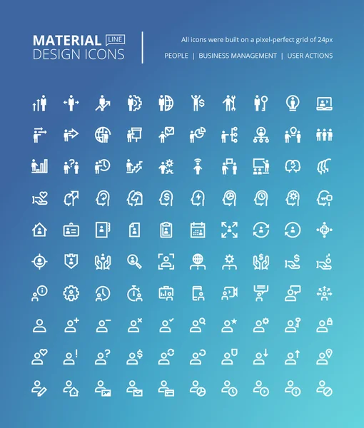 Conjunto de iconos de línea de diseño de materiales — Vector de stock