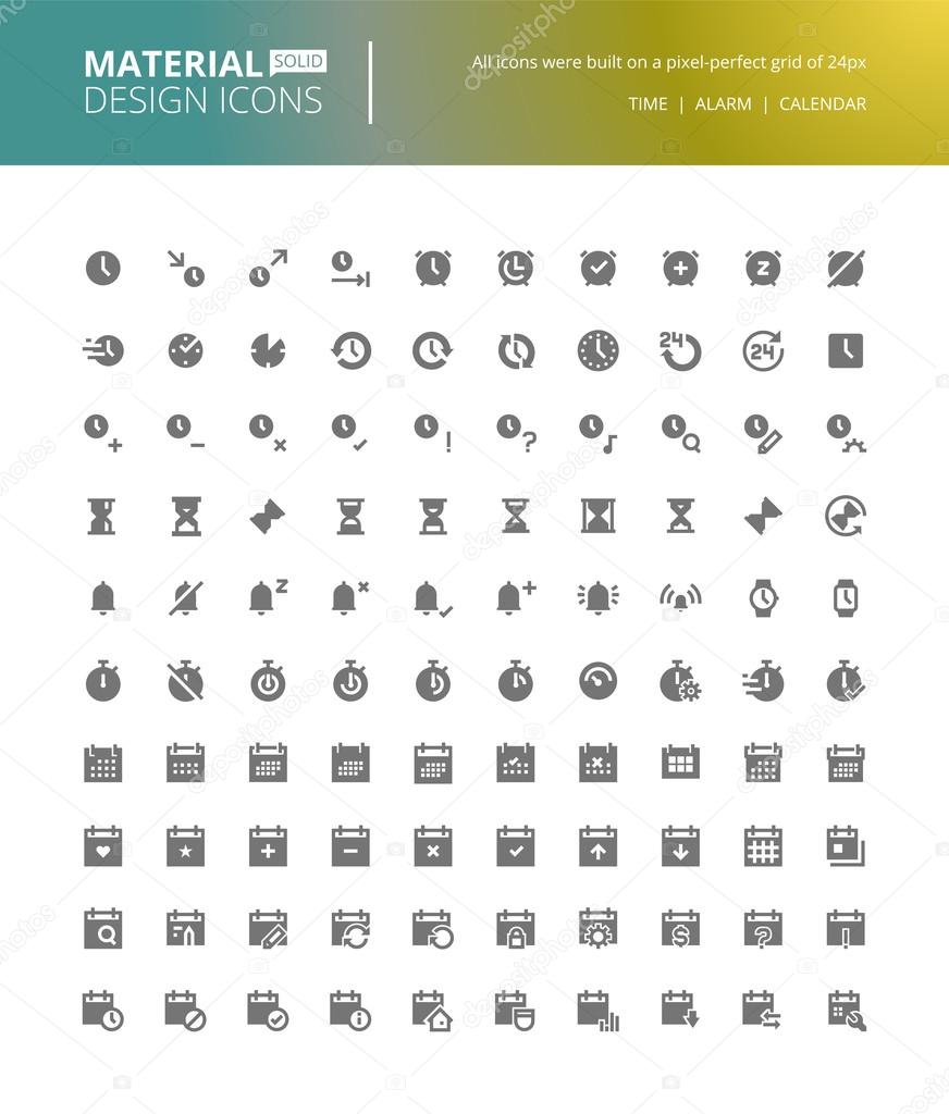 Material design solid icons set