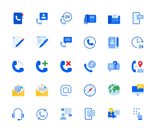 Значки Связи Установленные Личного Делового Использования Иконки Векторных Иллюстраций Графического — стоковый вектор