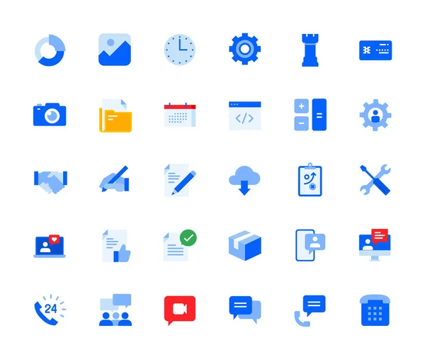 Zakelijke Pictogrammen Ingesteld Voor Persoonlijk Zakelijk Gebruik Vector Illustratie Pictogrammen — Stockvector